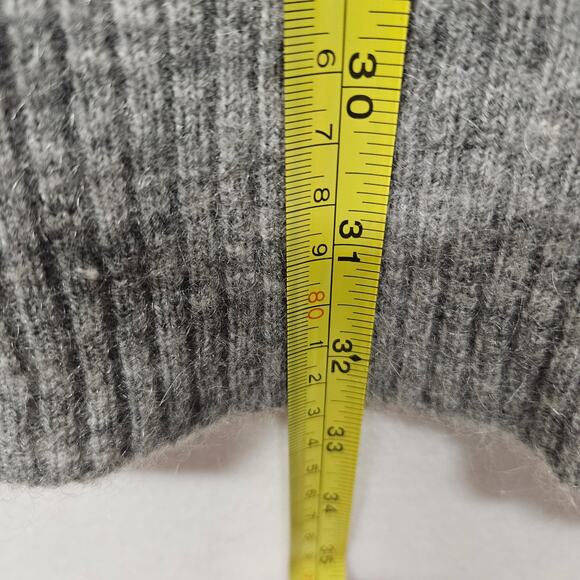 Ikks Gray Soft Wool blend Turtleneck Studded Tunic Sweater - Picture 7 of 9